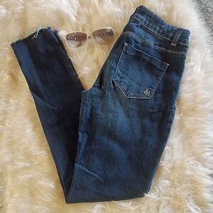 Indigo Rein Deep Blue Cropped Jeans